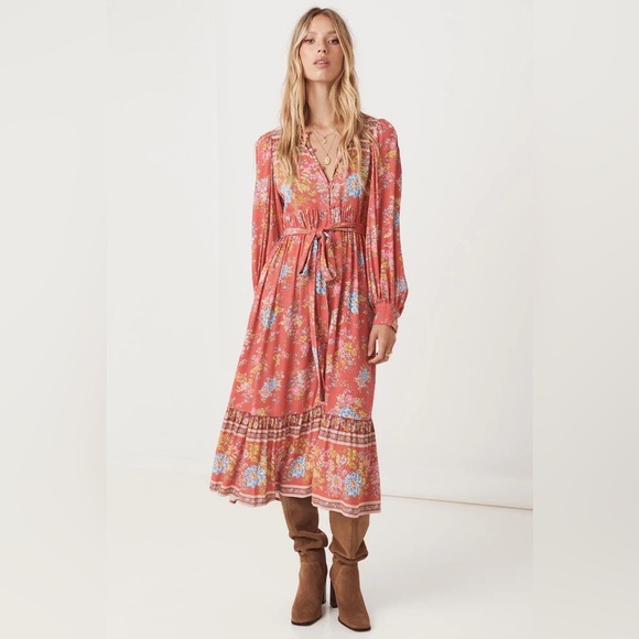 Spell Dresses & Skirts - WORN ONCE Spell Meadowland Boho Dress in Poppy - Size Small